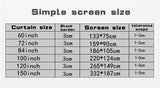 Adjustable Movie Projector Screen 16 To 9 Projection HD Home Theater 60 to 150 Inch screens