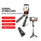 Gimbal Stabilizer for Smartphone, Auto Face Tracking Selfie Stick with Tripod,360°Rotation with Remote for Android and iPhone, Ideal for Vlogging, YouTube, TikTok Video Recording