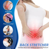 US Back Stretcher for Lower Back Pain Relief, 3 Level Adjustable Lumbar Cracker Board, Back Cracking/Massager Device for Scoliosis, Spine Decompression, Upper & Lower Back Support