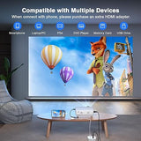 Smart Projector, 2023 Upgraded Mini Projector, Full HD 1080P Home Theater Video Projector, Compatible with HDMI/USB/VGA/AV/Smartphone/TV Box/Laptop
