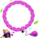 AgileAura Shape Up & Spin Smart: Infinity Hoop Plus - 24-Section Adjustable Weighted Hula for 360° Fitness Fun | Perfect for the Modern Woman